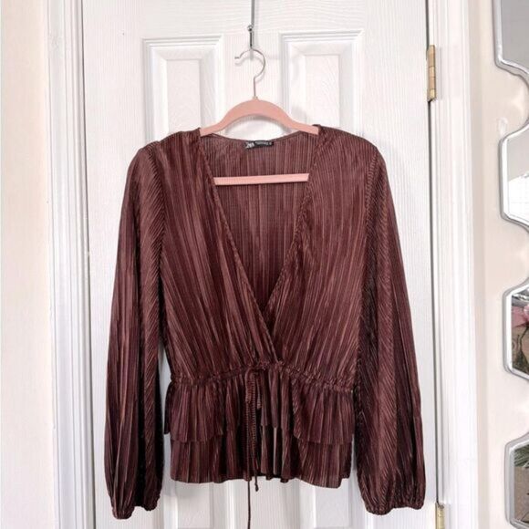 Zara Women's Brown Blouse - Picture 2 of 8